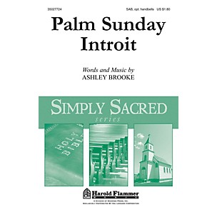 Shawnee Press Palm Sunday Introit SAB Composed by Ashley Brooke