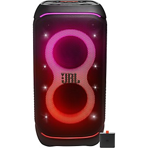 JBL PartyBox Stage 320 Portable Party Speaker With Pro Sound, Adaptive Light Show & Telescopic Handle/Wheels