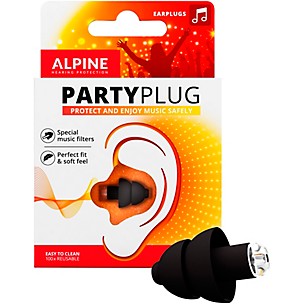 Alpine Hearing Protection PartyPlug Earplugs Black