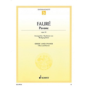 Schott Pavane, Op 50 (Oboe and Piano) Schott Series Book by Gabriel Fauré