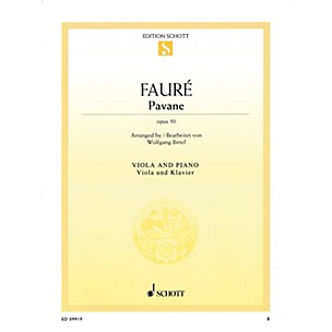 Schott Pavane, Op. 50 (Viola and Piano) String Series Softcover