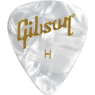 Gibson Pearloid White Picks, 12 Pack