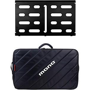 MONO Pedalboard Medium, Black and Tour Accessory Case 2.0, Black