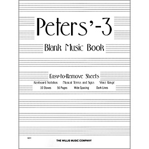 Willis Music Peters' Blank Manuscript Book 3