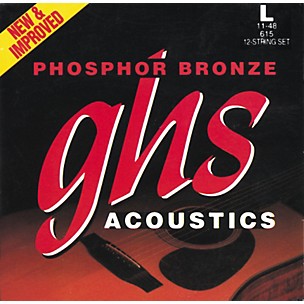 GHS Phosphor Bronze 12-String Light Acoustic Guitar Strings
