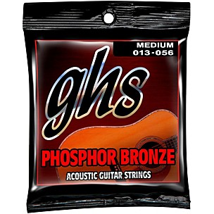 GHS Phosphor Bronze Light Acoustic Guitar Strings (13-56)