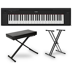 Yamaha Piaggero NP-15 61-Key Portable Keyboard Essentials Bundle