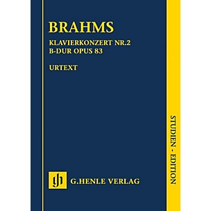 G. Henle Verlag Piano Concerto No. 2 in B-flat Major Op. 83 Henle Study Scores Composed by Brahms Edited by Johannes Behr