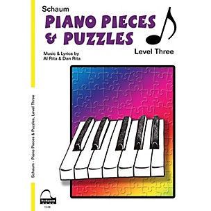 Schaum Piano Pieces & Puzzles (Level 3 Early Inter Level) Educational Piano Book by Al Rita