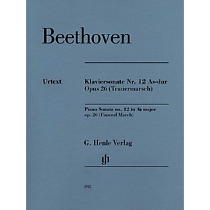 G. Henle Verlag Piano Sonata No. 12 in A-flat Major, Op. 26 (Funeral March) Henle Music Softcover by Beethoven