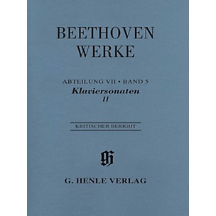 Hal Leonard Piano Sonatas Volume Ii Edition S7/v3 Critical Report Only Paperbound Henle Complete