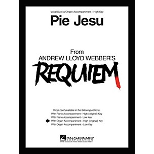 Hal Leonard Pie Jesu From Requiem Vocal Duet High Voice with Organ Accompaniment