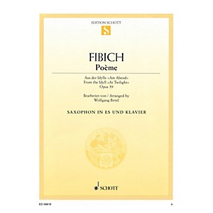 Schott Poeme (for E-flat Saxophone and Piano) Misc Series