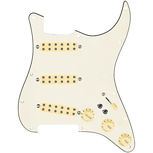 920d Custom Polyphonic Loaded Pickguard for Strat With Aged White Pickups and Knobs and S7W-2T Wiring Harness