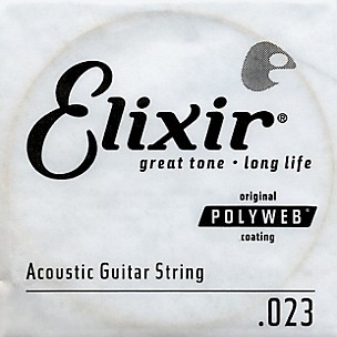 Elixir Polyweb .023 Acoustic Guitar String 4-Pack Singles