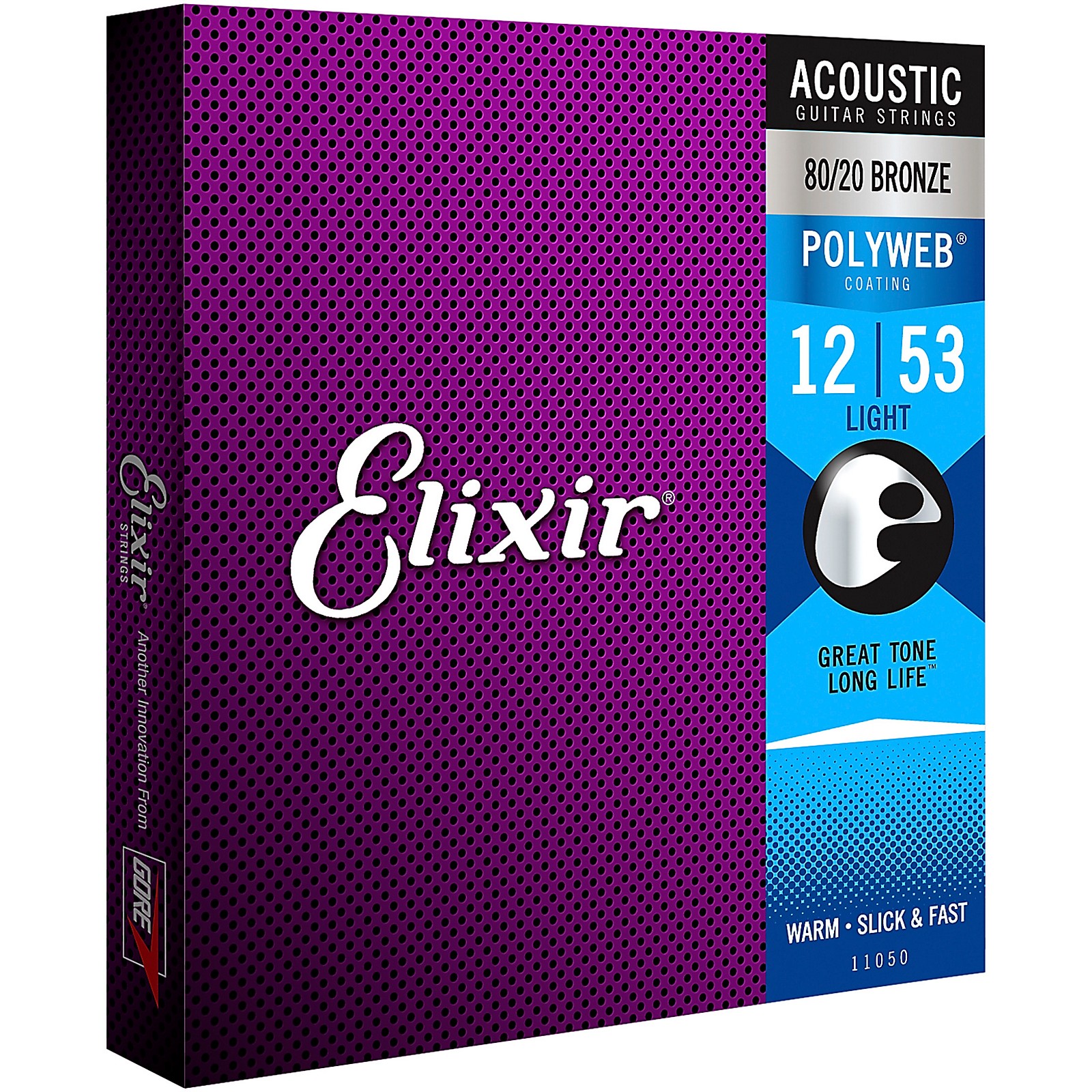 Elixir Elixir Polyweb Acoustic Guitar Strings - .012-.053 Light
