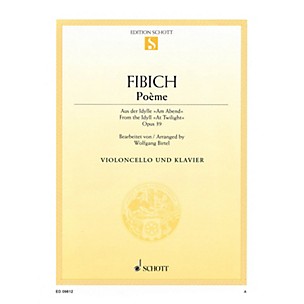 Schott Poème (for Cello and Piano) Misc Series