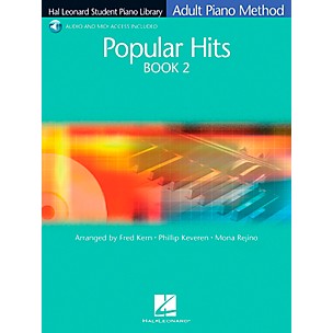 Hal Leonard Popular Hits Book 2 Book/CD Adult Piano Method Hal Leonard Student Piano Library