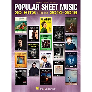 Hal Leonard Popular Sheet Music - 30 Hits from 2014-2016 Piano/Vocal/Guitar Songbook