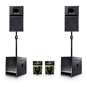 BASSBOSS Portable Performer Package With SV9-MK3 Pair, BB15-MK3 Pair, Speaker Poles & Cables