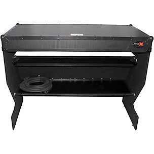 ProX Portable Z-Style Dj Table Flight Case - Black/Black (XS-ZTABLEBL) Black on Black