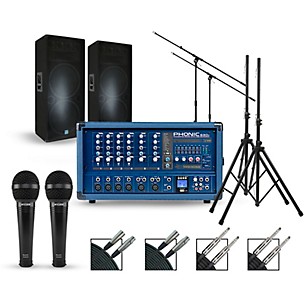 Phonic Complete PA Package with Powerpod 630R Plus Mixer and Gemini GSM Speakers