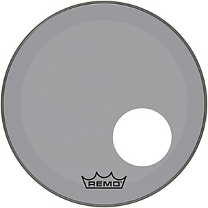 Remo Powerstroke P3 Colortone Bass Drum Head With 5" Offset Hole - Smoke