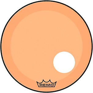 Remo Powerstroke P3 Colortone Orange Resonant Bass Drum Head With 5" Offset Hole