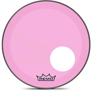 Remo Powerstroke P3 Colortone Pink Resonant Bass Drum Head With 5" Offset Hole