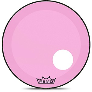 Remo Powerstroke P3 Colortone Pink Resonant Bass Drum Head With 5" Offset Hole