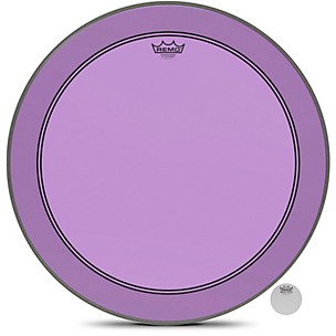 Remo Powerstroke P3 Colortone Purple Resonant Bass Drum Head with 5" Offset Hole