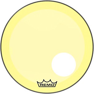 Remo Powerstroke P3 Colortone Yellow Resonant Bass Drum Head With 5" Offset Hole