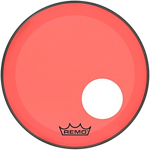 Remo Powerstroke P3 Resonant Colortone Red Bass Drum Head With 5" Offset Hole