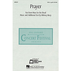 Hal Leonard Prayer SSAA A Cappella composed by Whitney Berry