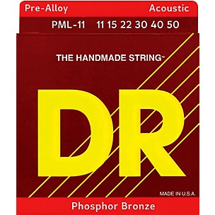 DR Strings Pre-Alloy Phosphor Bronze Acoustic Guitar Strings Medium Lite