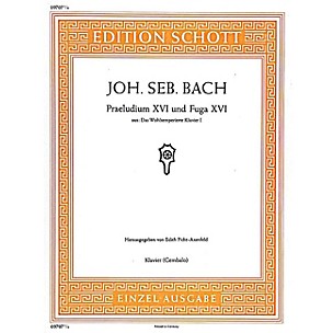 Schott Prelude and Fugue No. 16 in G Minor (from The Well-Tempered Clavier Book 1, BWV 861) Schott Series