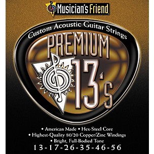 Musician's Friend Premium 13's 80/20 Medium Acoustic Guitar Strings
