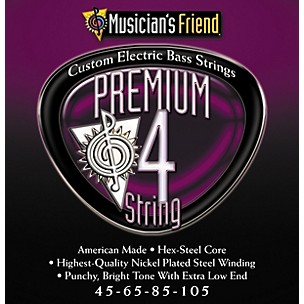 Musician's Friend Premium 4 String Nickel Electric Bass Strings