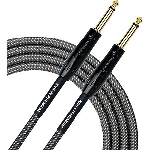 KIRLIN Premium Plus Instrument Cable with Carbon Gray Woven Jacket