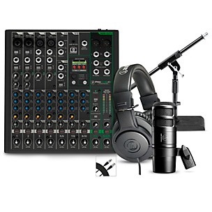 Mackie ProFX10v3+ Content Creator Bundle With AT2040 Microphone & ATH-M20X Headphones