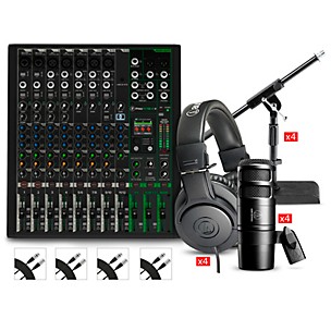 Mackie ProFX12v3+ Content Creator Bundle With AT2040 Microphones & ATH-M20X Headphones