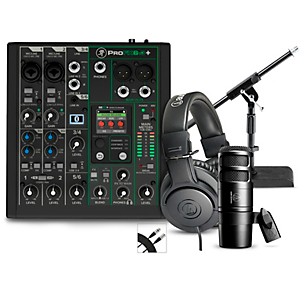 Mackie ProFX6v3+ Content Creator Bundle With AT2040 Microphone & ATH-M20X Headphones