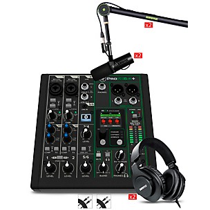 Mackie ProFX6v3+ Content Creator Bundle With SM7dB Microphones and SRH440A Headphones