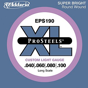 D'Addario ProSteels EPS190 Custom Light Long Scale Bass Strings