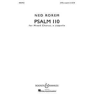 Boosey and Hawkes Psalm 110 SATB a cappella composed by Ned Rorem