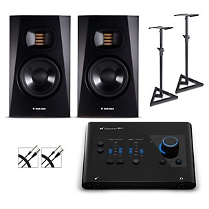 PreSonus Quantum ES2 Audio Interface With Adam Audio T Series Studio Monitor Pair (Cables & Stands Included) -