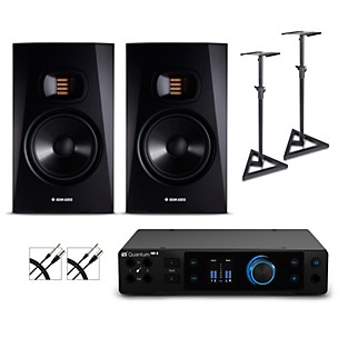 PreSonus Quantum HD2 Audio Interface with Adam Audio T Series Studio Monitor Pair (Cables & Stands Included)
