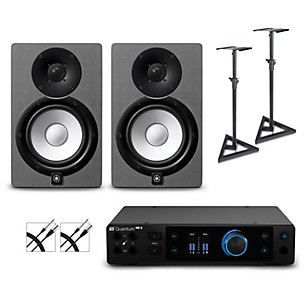 PreSonus Quantum HD2 Audio Interface with Yamaha HS Series Studio Monitor Pair (Cables & Stands Included)