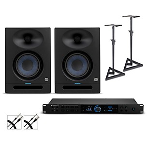 PreSonus Quantum HD8 Audio Interface with Eris Pro 2nd Gen Studio Monitor Pair (Stands & Cables Included)