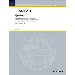 Schott Quartet (Study Score) Schott Series Composed by Jean Françaix